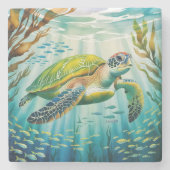 Painted Turtle ストーンコースター (正面)