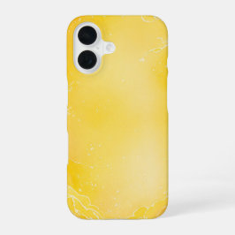 Painted Watercolor Yellow Light Frame Phone Case iPhone 16ケース