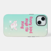 Painted woman and a bird phone case iPhone 15ケース (裏面横)