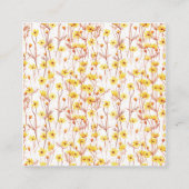 Painted Yellow Daisies スクエア名刺 (正面)