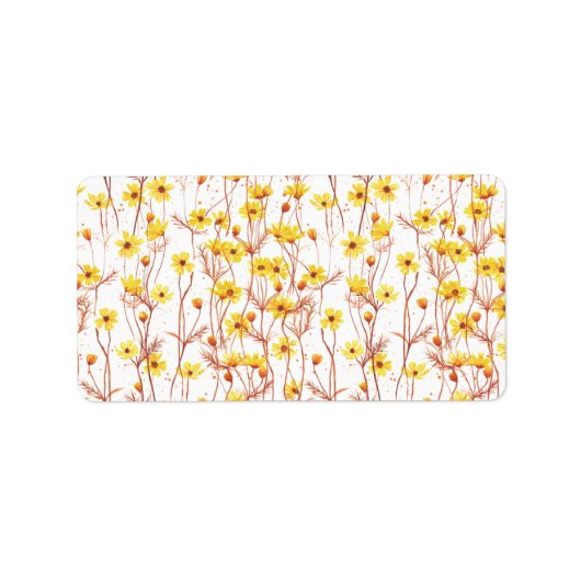 Painted Yellow Daisies ラベル (正面)
