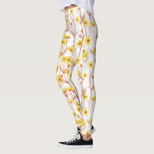 Painted Yellow Daisies レギンス (左)