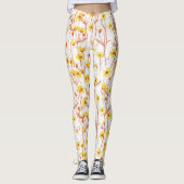 Painted Yellow Daisies レギンス (正面)