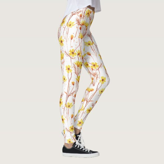 Painted Yellow Daisies レギンス (右)