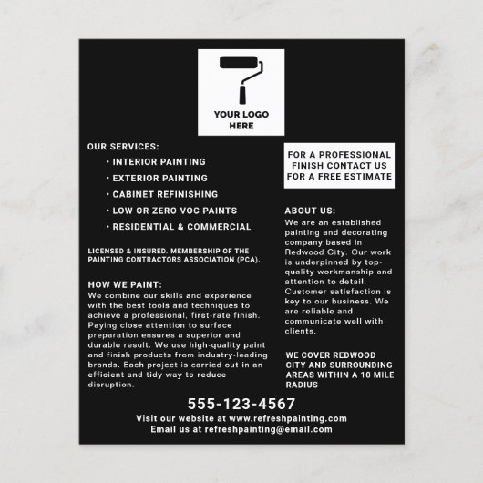 Painter and Decoratorロゴを黒に追加 チラシ (正面)