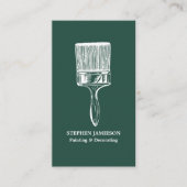 Painter & Decorator Dark Green and White 名刺 (正面)