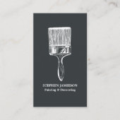 Painter & Decorator Minimal Charcoal Grey White 名刺 (正面)