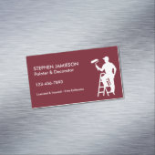 Painter & Decorator Painting Services Red White マグネット名刺 (インサイチュ)