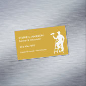 Painter & Decorator Painting Services Yellow White マグネット名刺 (インサイチュ)
