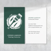 Painter & Decorator Service Green and White  名刺