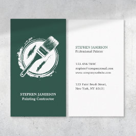 Painter & Decorator Service Green and White  名刺