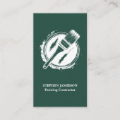 Painter & Decorator Service Green and White  名刺 (正面)