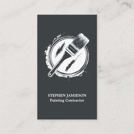 Painter & Decorator Service Grey and White  名刺 (正面)