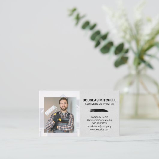 Painter Holding Brush | Contract Worker 名刺 (スタンド正面)