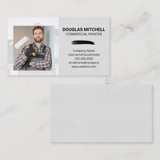 Painter Holding Brush | Contract Worker 名刺 (正面/裏面)