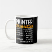 Painter Hourly Rate Funny Painter  コーヒーマグカップ (左)