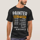Painter Hourly Rate Funny Painter  Tシャツ (正面)