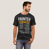 Painter Hourly Rate Funny Painter Tシャツ (正面フル)