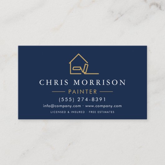 Painter Navy Blue Gold 名刺 (正面)