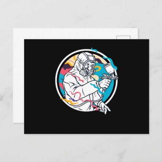Painter Paint Spray Gun ポストカード (正面/裏面)