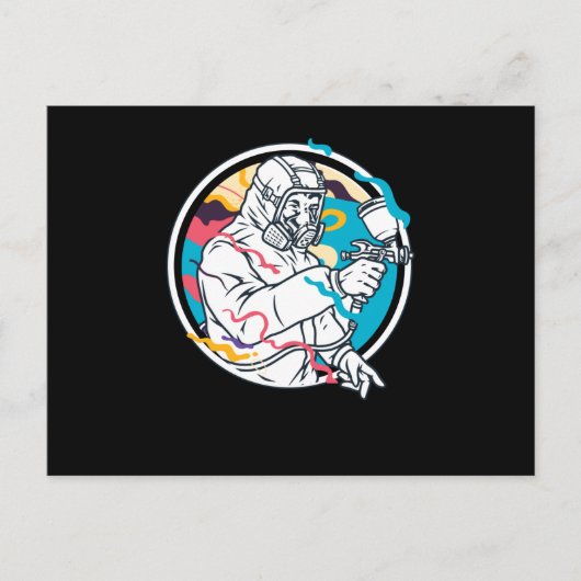 Painter Paint Spray Gun ポストカード (正面)