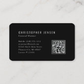 Painter QR Code Black Silver Rounded Painting 名刺 (裏面)