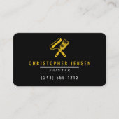 Painter QR Code Black Yellow Rounded Painting 名刺 (正面)