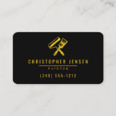 Painter QR Code Bold Black Yellow Rounded Painting 名刺 (正面)