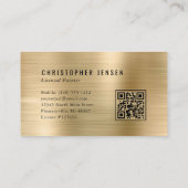 Painter QR Code Gold Black Metallic Painting 名刺 (裏面)