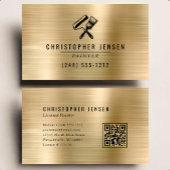 Painter QR Code Gold Black Metallic Painting 名刺