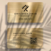 Painter QR Code Gold Black Metallic Rounded 名刺