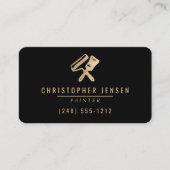 Painter QR Code Painting Black Gold Rounded 名刺 (正面)