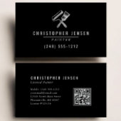 Painter QR Code Painting Business Black Silver 名刺