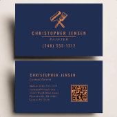Painter QR Code Painting Business Navy Blue Copper 名刺