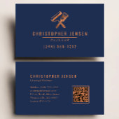 Painter QR Code Painting Business Navy Blue Copper 名刺