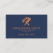 Painter QR Code Painting Business Navy Blue Copper 名刺 (正面)