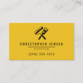 Painter QR Code Yellow Black Painting 名刺 (正面)
