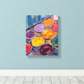 Painter’s Palette | Watercolor Artist Painting キャンバスプリント (インサイチュ (ウッドフロア))