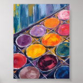 Painter’s Palette | Watercolor Artist Painting ポスター (正面)