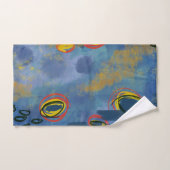 Painterly Abstract Watercolor Hand Towel ハンドタオル (ハンドタオル)