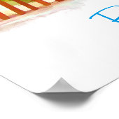 Painterly Bahamas Summer Vacation  Beach Scene ポスター (角)