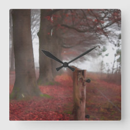 Painterly Beauty Autumn Muur Klokken スクエア壁時計