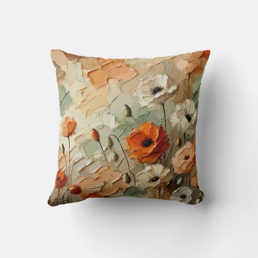 Painterly Bloomscape クッション (裏面)
