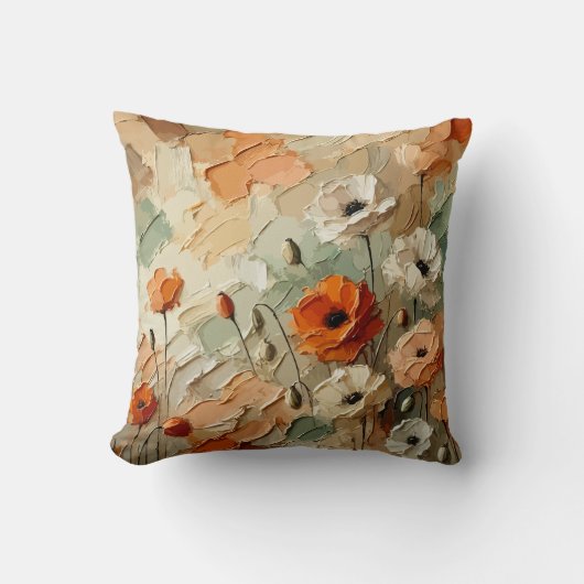 Painterly Bloomscape クッション (正面)