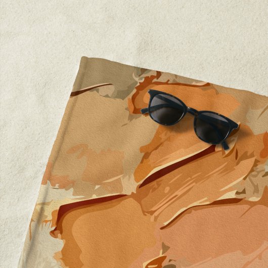 Painterly Bloomscape ビーチタオル (インサイチュ)