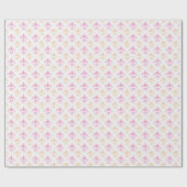 Painterly Fleur de Lis in Pink and Orange ラッピングペーパー (フラット)