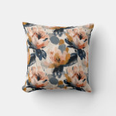 Painterly Floral Botanical  Throw Pillow クッション (正面)