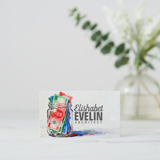 Painterly Glass Jar Filled A87 名刺 (スタンド正面)