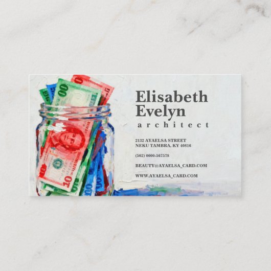 Painterly Glass Jar Filled A87 名刺 (裏面)