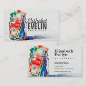 Painterly Glass Jar Filled A87 名刺 (正面/裏面)